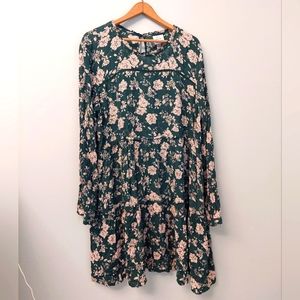 Forest Green Floral Dress by Knox Rose in XXL.